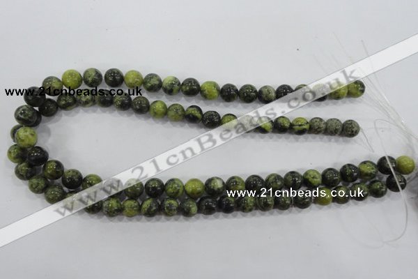 CTP103 15.5 inches 10mm round yellow pine turquoise beads wholesale