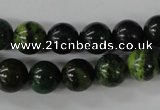 CTP203 15.5 inches 10mm round yellow pine turquoise beads wholesale