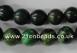 CTP204 15.5 inches 12mm round yellow pine turquoise beads wholesale