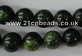 CTP205 15.5 inches 14mm round yellow pine turquoise beads wholesale