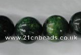 CTP207 15.5 inches 18mm round yellow pine turquoise beads wholesale