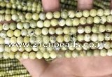 CTP221 15.5 inches 6mm round yellow turquoise beads wholesale