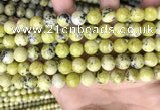 CTP223 15.5 inches 10mm round yellow turquoise beads wholesale