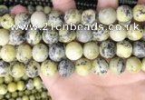 CTP225 15.5 inches 14mm round yellow turquoise beads wholesale