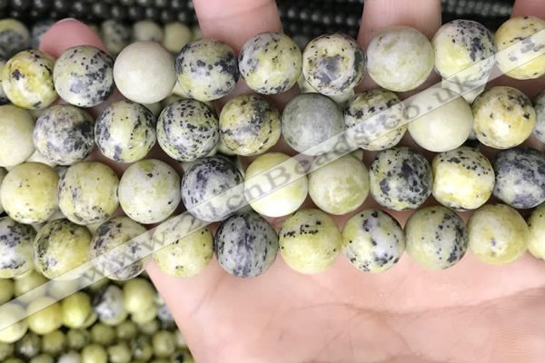 CTP225 15.5 inches 14mm round yellow turquoise beads wholesale