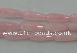 CTR01 15.5 inches 6*16mm faceted teardrop rose quartz beads
