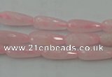 CTR01 15.5 inches 6*16mm faceted teardrop rose quartz beads