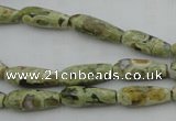 CTR09 15.5 inches 6*16mm faceted teardrop rhyolite gemstone beads