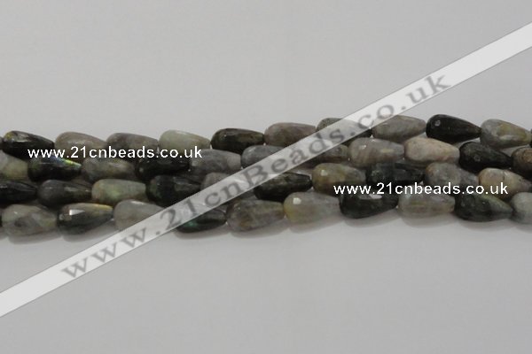 CTR120 15.5 inches 10*20mm faceted teardrop labradorite beads