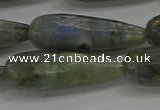 CTR147 15.5 inches 10*30mm faceted teardrop labradorite beads