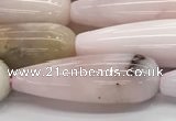 CTR151 15.5 inches 10*30mm teardrop natural pink opal beads