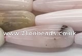 CTR151 15.5 inches 10*30mm teardrop natural pink opal beads