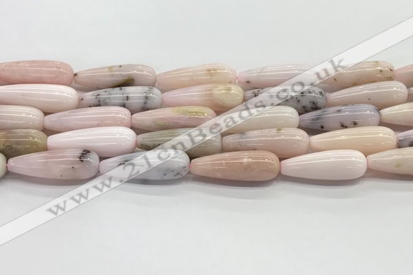 CTR151 15.5 inches 10*30mm teardrop natural pink opal beads