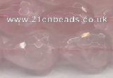 CTR158 15.5 inches 12*16mm faceted teardrop rose quartz beads