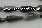 CTR20 15.5 inches 8*20mm faceted teardrop eagle eye jasper beads