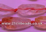 CTR201 15*30mm - 18*45mm faceted teardrop citrine gemstone beads