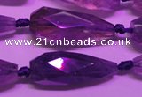 CTR204 14*34mm - 17*40mm faceted teardrop ametrine gemstone beads