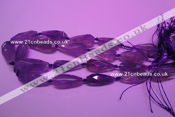 CTR204 14*34mm - 17*40mm faceted teardrop ametrine gemstone beads