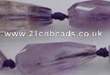 CTR210 15.5 inches 15*25mm - 16*40mm faceted teardrop ametrine beads