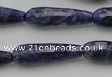 CTR32 15.5 inches 10*30mm faceted teardrop sodalite gemstone beads