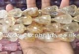 CTR351 15.5 inches 15*25mm faceted teardrop citrine beads