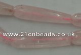 CTR40 15.5 inches 10*40mm faceted teardrop rose quartz beads