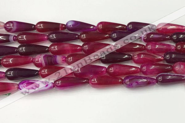 CTR402 15.5 inches 8*20mm teardrop agate beads wholesale