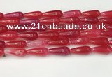 CTR403 15.5 inches 8*20mm teardrop agate beads wholesale