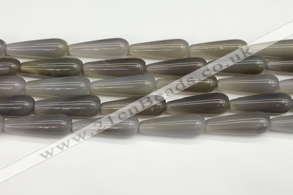 CTR410 15.5 inches 10*30mm teardrop agate beads wholesale