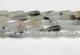 CTR411 15.5 inches 10*30mm teardrop agate beads wholesale