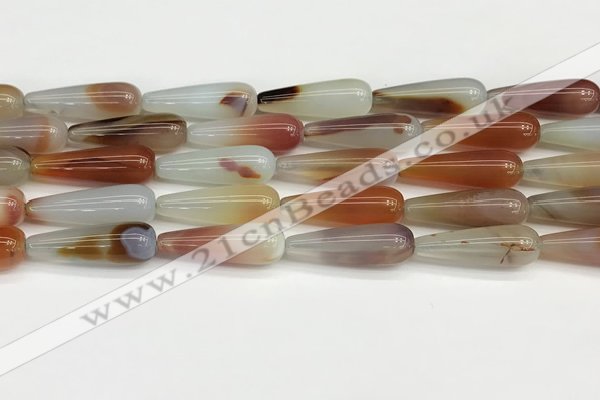 CTR412 15.5 inches 10*30mm teardrop agate beads wholesale