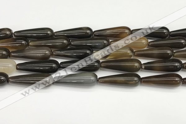 CTR414 15.5 inches 10*30mm teardrop agate beads wholesale