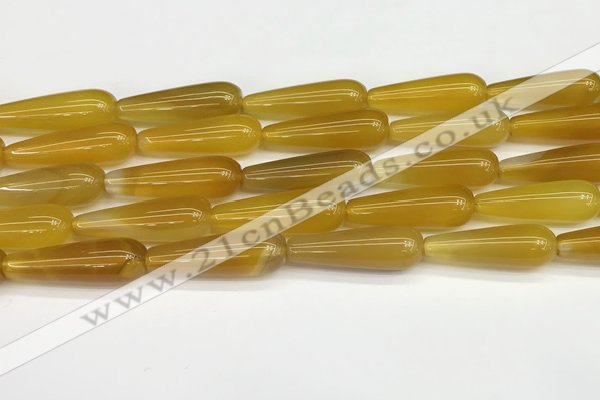 CTR415 15.5 inches 10*30mm teardrop agate beads wholesale