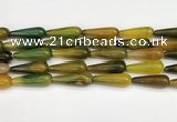 CTR416 15.5 inches 10*30mm teardrop agate beads wholesale