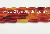 CTR418 15.5 inches 10*30mm teardrop agate beads wholesale