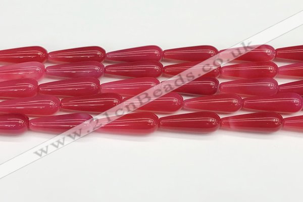 CTR419 15.5 inches 10*30mm teardrop agate beads wholesale