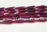 CTR420 15.5 inches 10*30mm teardrop agate beads wholesale