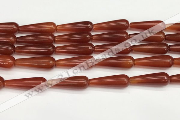 CTR422 15.5 inches 10*30mm teardrop agate beads wholesale