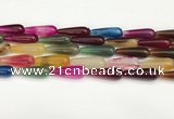 CTR423 15.5 inches 10*30mm teardrop agate beads wholesale