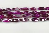 CTR441 15.5 inches 8*20mm faceted teardrop agate beads wholesale