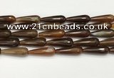 CTR452 15.5 inches 10*30mm faceted teardrop agate beads wholesale