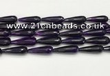 CTR454 15.5 inches 10*30mm faceted teardrop agate beads wholesale