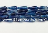 CTR458 15.5 inches 10*30mm faceted teardrop agate beads wholesale