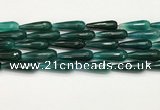 CTR462 15.5 inches 10*30mm faceted teardrop agate beads wholesale