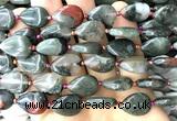 CTR513 15 inches 13*18mm flat teardrop blood jasper beads
