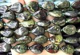 CTR514 15 inches 13*18mm flat teardrop dragon blood jasper beads