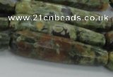 CTR59 15.5 inches 10*40mm faceted teardrop rhyolite gemstone beads