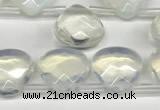 CTR632 Top drilled 13*13mm faceted briolette opalite beads wholesale