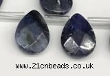 CTR672 Top drilled 10*14mm faceted briolette sodalite beads