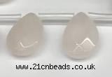 CTR690 Top drilled 12*16mm faceted briolette rose quartz beads